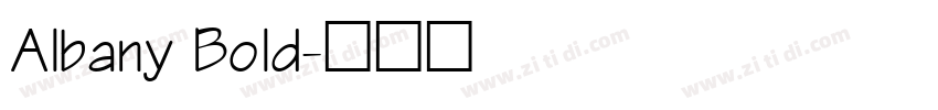 Albany Bold字体转换